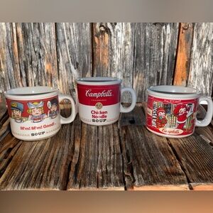 Campbell's Chicken Noodle Soup Large Mug Set of 3.